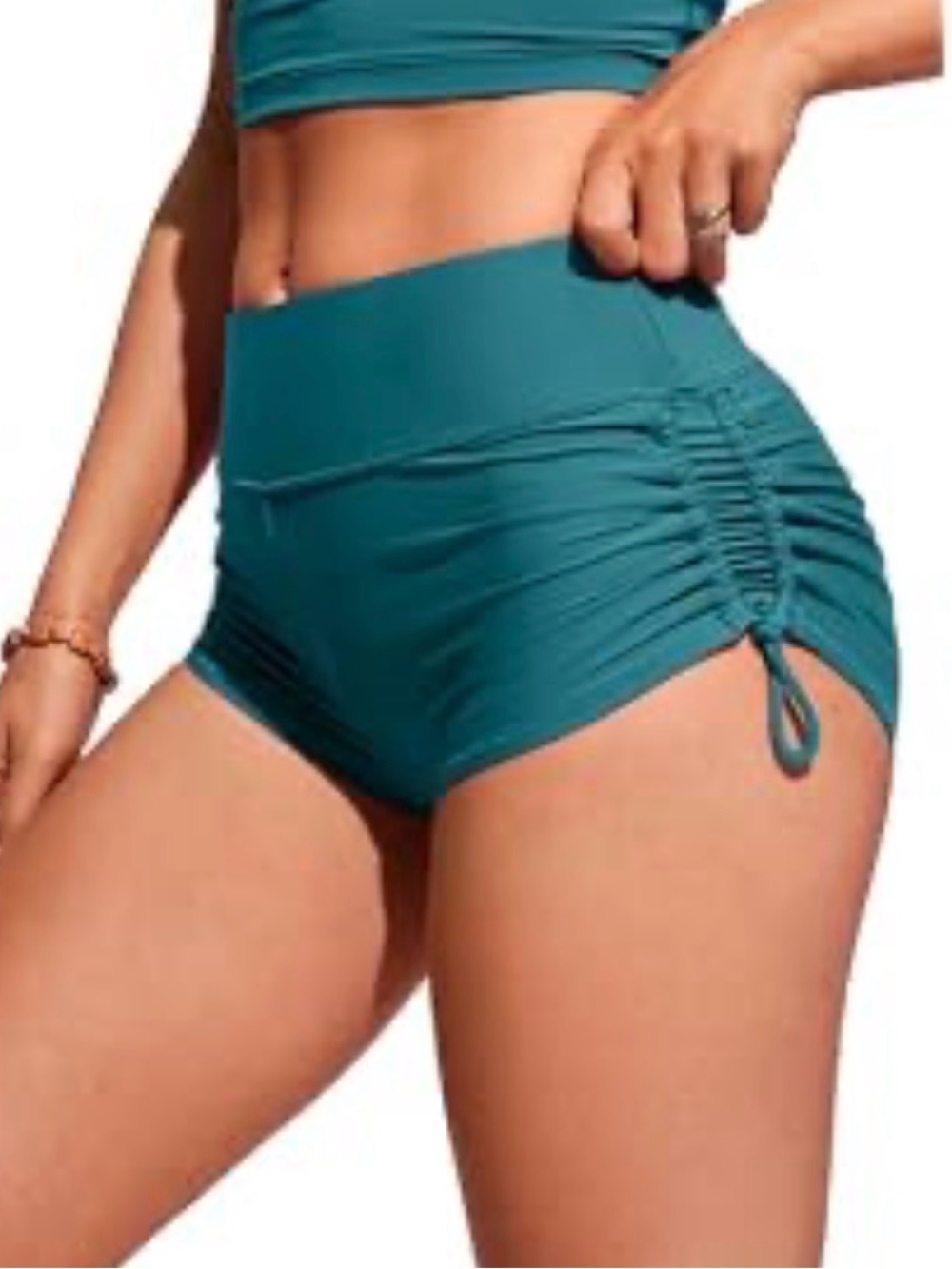CRZ Yoga Womens Ruched Side Board Shorts